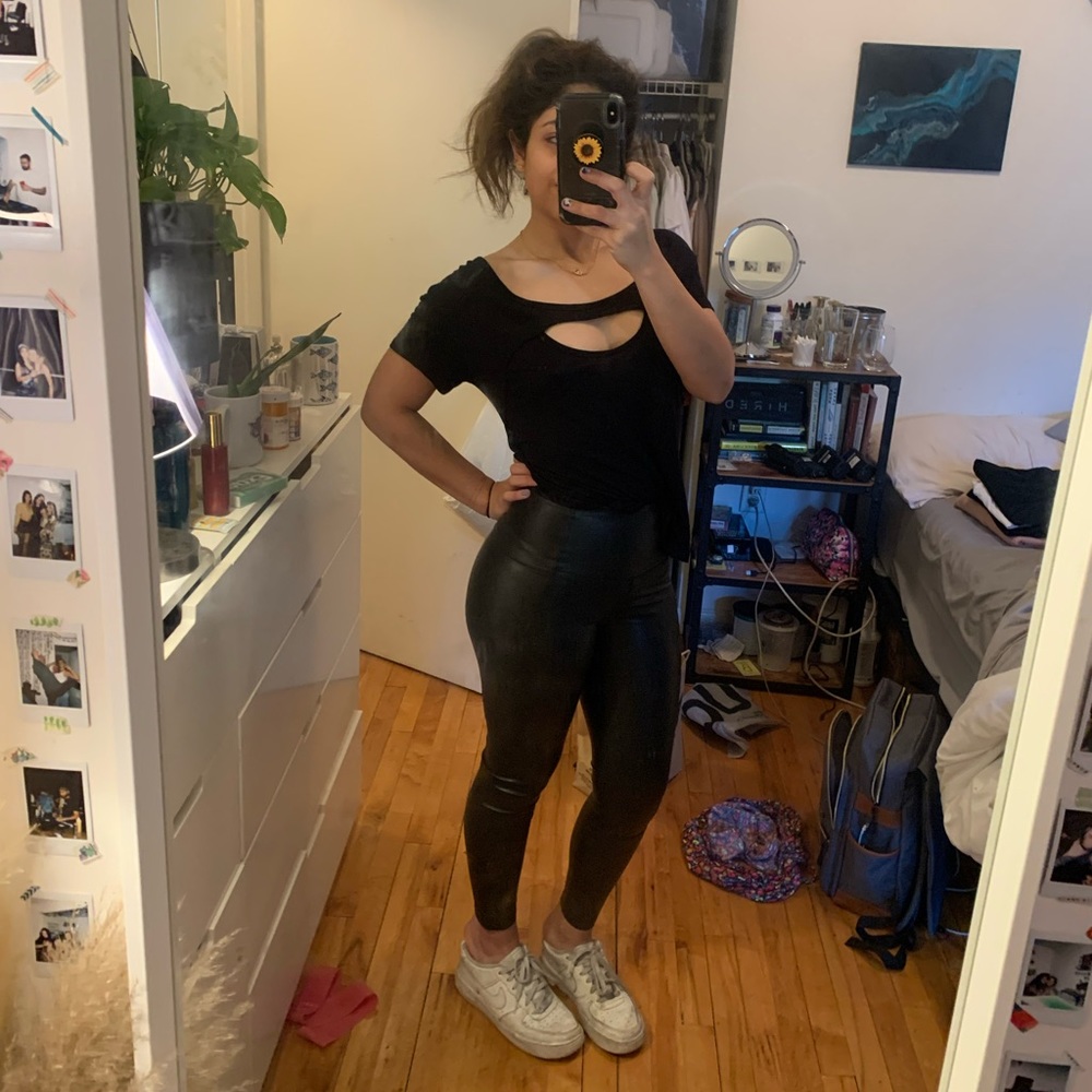 Vintage LF EMMA & SAM black cut out t shirt, XS